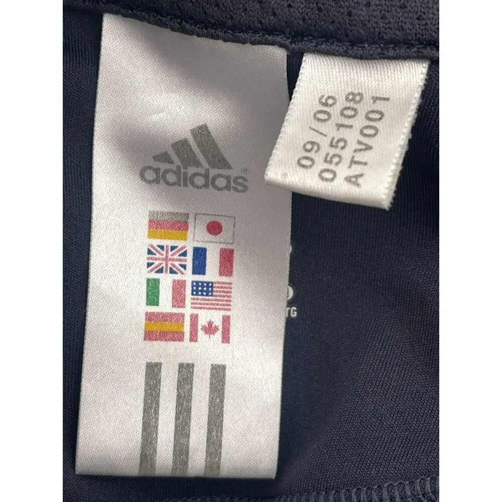 Vintage Adidas Clima Cool Mens 2XL Quarter Zip Running Shirt White Blue